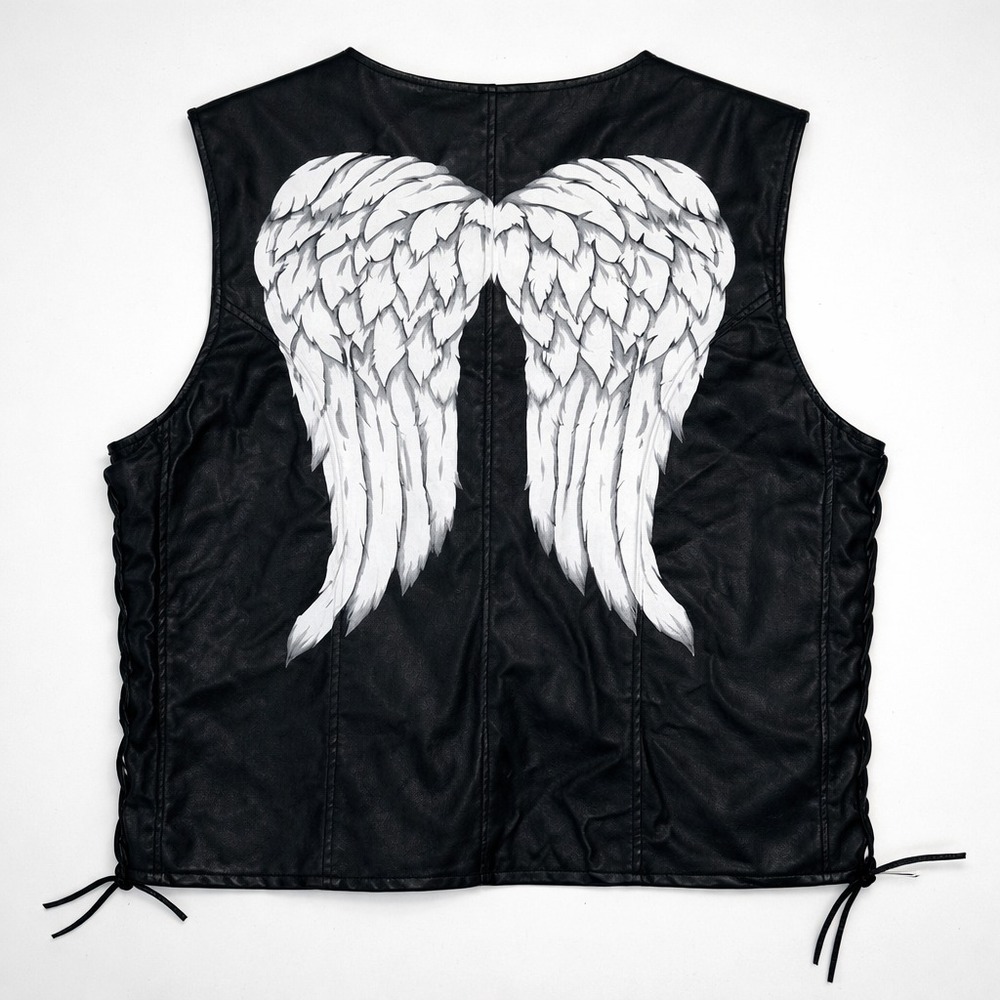 The Walking Dead Daryl Dixon Biker Vest With Wings Cosplay Spirit Halloween